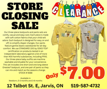 Load image into Gallery viewer, CLEARANCE!! HALF-PRICE!! 3-Piece Baby Neutral Happy Safari Onesies® Bodysuits and Pants Set