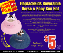 Load image into Gallery viewer, Reversible Kids & Toddler Sun Hat - Pony & Horse