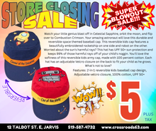 Load image into Gallery viewer, Reversible Kids Cap - Spaceship / Robot