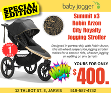 Load image into Gallery viewer, STORE CLOSING - CLEARANCE SALE - Baby Jogger Summit x3 Robin Arzon City Royalty Jogging Stroller