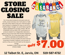 Load image into Gallery viewer, CLEARANCE! STORE CLOSING!! 3-Piece Baby Girls Happy Onesies® Bodysuits and Pants Set