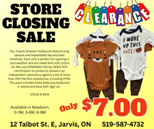 Load image into Gallery viewer, CLEARANCE!! STORE CLOSING!! 3-Piece Baby Boys Tiger Onesies® Bodysuits and Pants