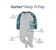 Load image into Gallery viewer, CLEARANCE!! HALF-PRICE!! Baby Boys Dino - Sleep 'N Play- Gerber