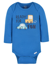 Load image into Gallery viewer, CLEARANCE! STORE CLOSING! 3-Pack Baby Boys Cars Long Sleeve Onesies® Bodysuits