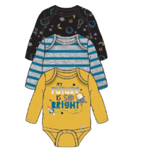 Load image into Gallery viewer, CLEARANCE!! STORE CLOSING! 3-Pack Gerber Baby Boys Space Long Sleeve Onesies® Bodysuits