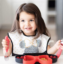 Load image into Gallery viewer, Bumkins Disney SuperBib, Baby Bib, Waterproof, Washable, Stain & Odor Resistant, 6-24 Months, 3 Pack - Minnie Mouse