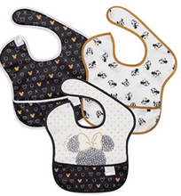 Load image into Gallery viewer, Bumkins Disney SuperBib, Baby Bib, Waterproof, Washable, Stain & Odor Resistant, 6-24 Months, 3 Pack - Minnie Mouse