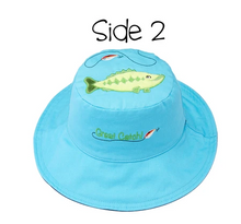 Load image into Gallery viewer, Reversible Kids & Toddler Sun Hat - Tent & Bass