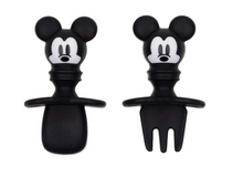 Load image into Gallery viewer, Bumkins Disney Silicone Chewtensils, Baby Fork & Spoon Set