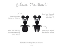 Load image into Gallery viewer, Bumkins Disney Silicone Chewtensils, Baby Fork & Spoon Set