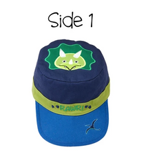 Load image into Gallery viewer, Reversible Kids Cap - Dinosaurs