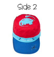 Load image into Gallery viewer, Reversible Kids Cap - Dinosaurs