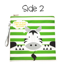 Load image into Gallery viewer, Flap Jack Kids 2-Sided Wet Bag - Lion | Monkey