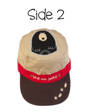 Load image into Gallery viewer, Reversible Kids Cap - Red Moose / Black Bear