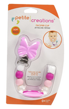 Load image into Gallery viewer, Fashionable Soft Silicone Dinosaur Pacifier Holder & Silicone Butterfly Pacifier Holder