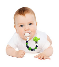 Load image into Gallery viewer, Fashionable Soft Silicone Dinosaur Pacifier Holder & Silicone Butterfly Pacifier Holder