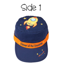Load image into Gallery viewer, Reversible Kids Cap - Spaceship / Robot