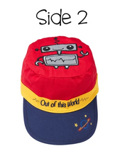 Load image into Gallery viewer, Reversible Kids Cap - Spaceship / Robot