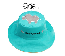 Load image into Gallery viewer, Reversible Kids & Toddler Sun Hat - Rhino & Tiger