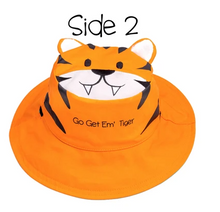 Load image into Gallery viewer, Reversible Kids & Toddler Sun Hat - Rhino & Tiger