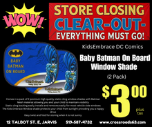 Load image into Gallery viewer, KidsEmbrace DC Comics Baby Batman On Board Window Shade
