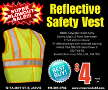 Load image into Gallery viewer, STORE CLOSING CLEARANCE!! Worker&#39;s Safety Vest
