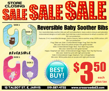 Load image into Gallery viewer, Reversible Soother Bib – Hippo | Elephant
