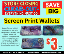 Load image into Gallery viewer, Wallets screen print design
