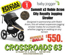 Load image into Gallery viewer, Baby Jogger Summit x3 Robin Arzon City Royalty Jogging Stroller
