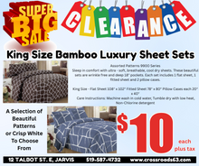 Load image into Gallery viewer, Bamboo Luxury King 6 Pc Sheet Sets - Assorted Patterns
