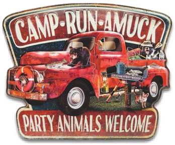 Camp Run Amuck Metal Sign
