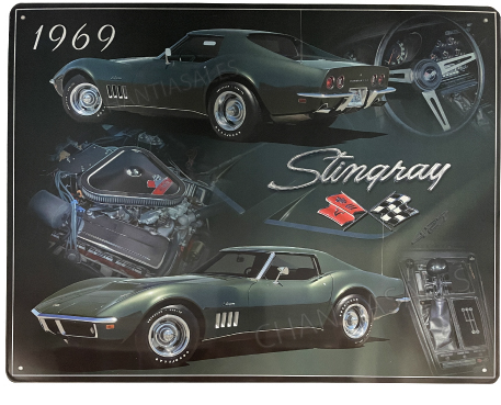 1969 Chevrolet Corvette Stingray Metal Sign