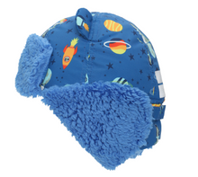 Load image into Gallery viewer, Trapper Hat Dino Blue
