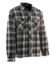 Load image into Gallery viewer, STORE CLOSING CLEARANCE!!! Grey Plaid Quilted Flannel Shirt
