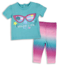 Load image into Gallery viewer, CLEARANCE! STORE CLOSING! Infant/Toddler T-Shirt &amp; Leggings - Beach Life
