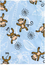 Load image into Gallery viewer, Soft Plush Baby Blanket - Monkeys (Blue) or Woodland Creatures (Pink)
