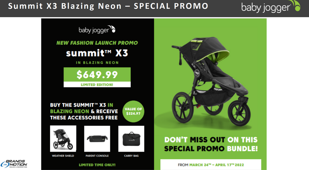SUMMIT X3 BLAZING NEON- SPECIAL PROMO  LIMITED TIME OFFER