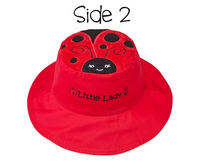Load image into Gallery viewer, Reversible Kids &amp; Toddler Sun Hat - Bee &amp; Ladybug
