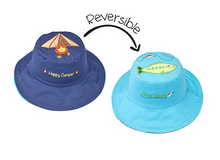 Load image into Gallery viewer, Reversible Kids &amp; Toddler Sun Hat - Tent &amp; Bass
