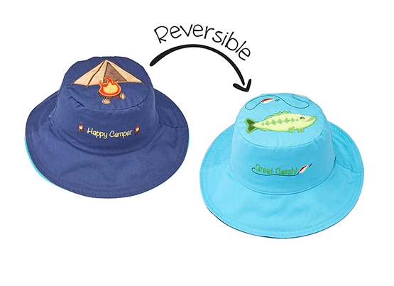 Reversible Kids & Toddler Sun Hat - Tent & Bass