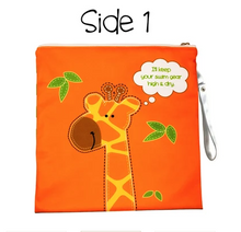 Load image into Gallery viewer, Flap Jack Kids 2-Sided Wet Bag - Lion | Monkey
