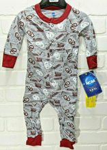 Load image into Gallery viewer, NCAA Official Baby 1 Piece Sleeper Pajamas
