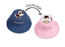 Load image into Gallery viewer, Reversible Kids &amp; Toddler Sun Hat - Pony &amp; Horse
