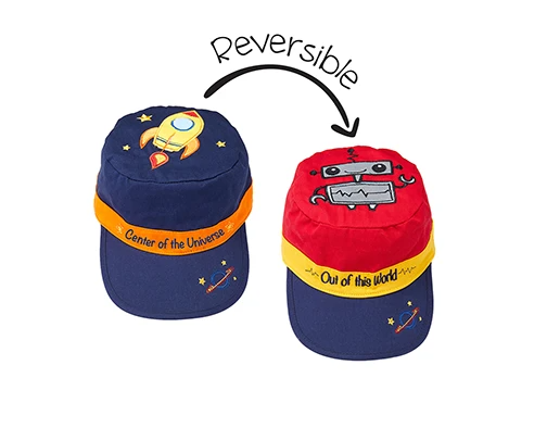 Reversible Kids Cap - Spaceship / Robot