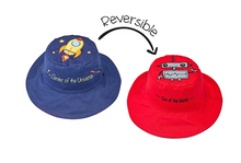 Load image into Gallery viewer, Reversible Kids Sun Hat - Spaceship / Robot

