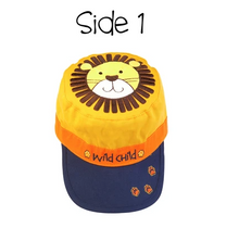 Load image into Gallery viewer, Reversible Kids Cap - Lion / Monkey
